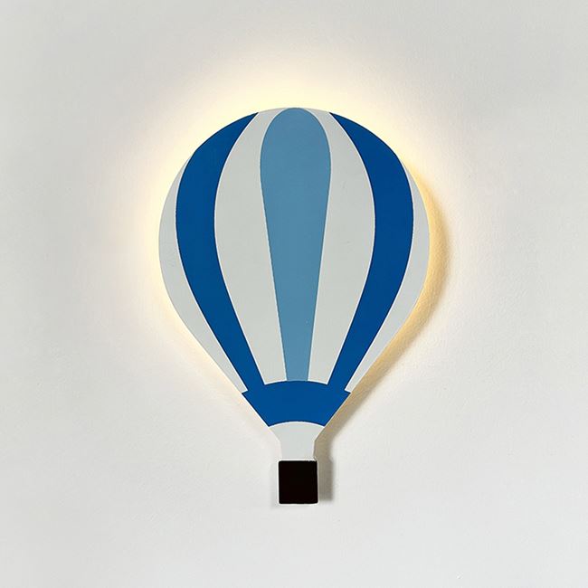 Lampa de veghe in forma de balon cu aer pentru camera bebelusului, albastru LED 15.5x23cm, Nipplebaby