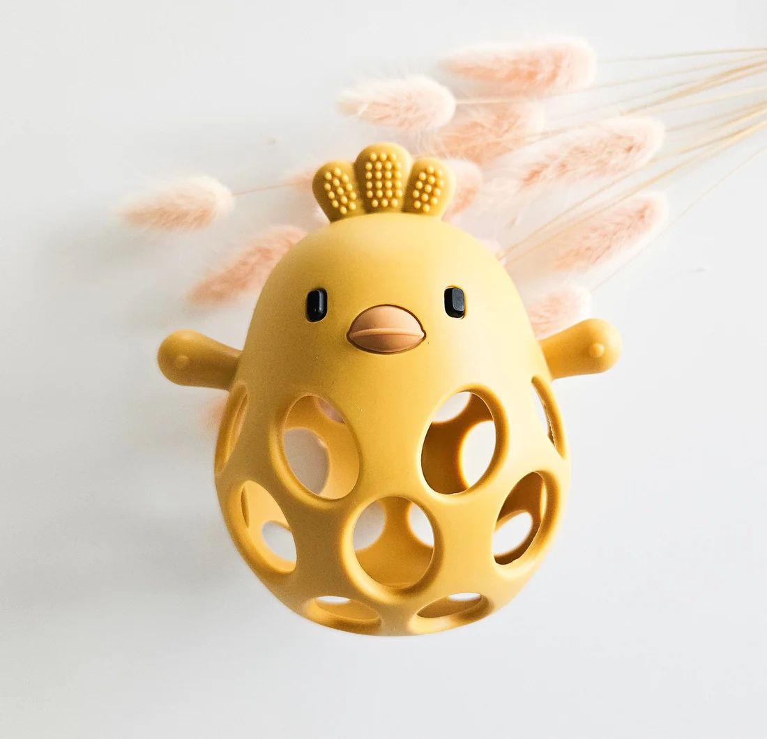 Jucarie dentitie NippleBaby, culoare mango