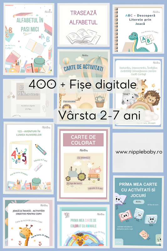 Pachet 10+1 Cărți Digitale pentru Copii (2-7 ani) – Joacă și Învățare!