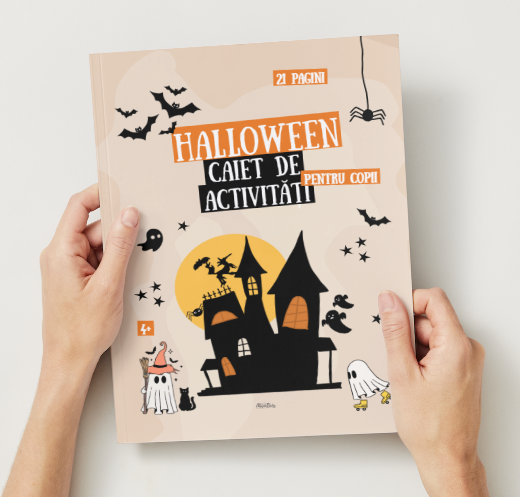 Halloween, Caiet de activitati pentru copii, 4+, 21 pagini pdf