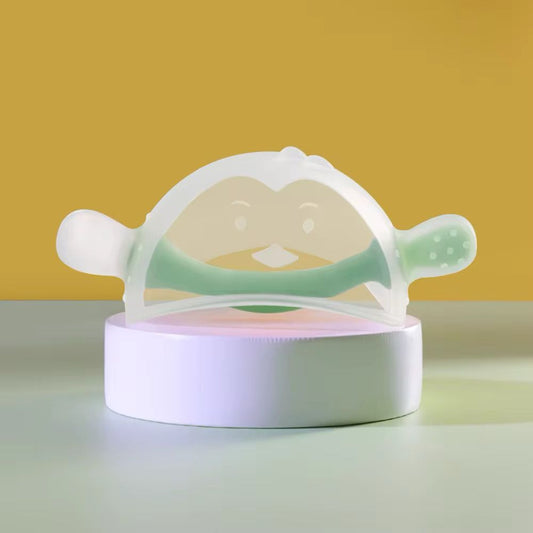 Jucarie dentitie NippleBaby din silicon alimentar in forma de mamelon, culoare verde