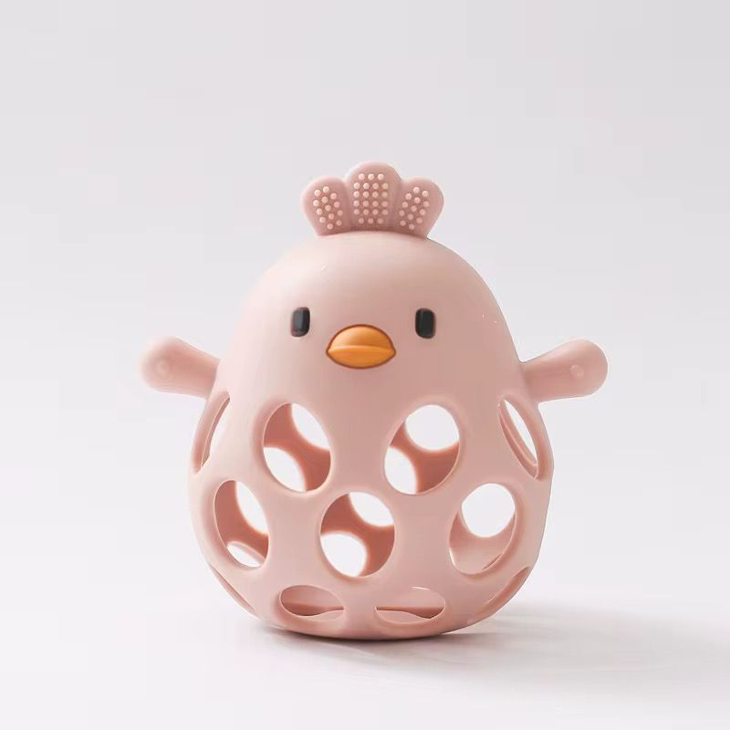 Jucarie dentitie NippleBaby,culoare roz pudrat