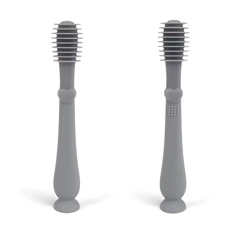 Set periuta de dinti si degetar pentru igiena dentara , Culoare gri