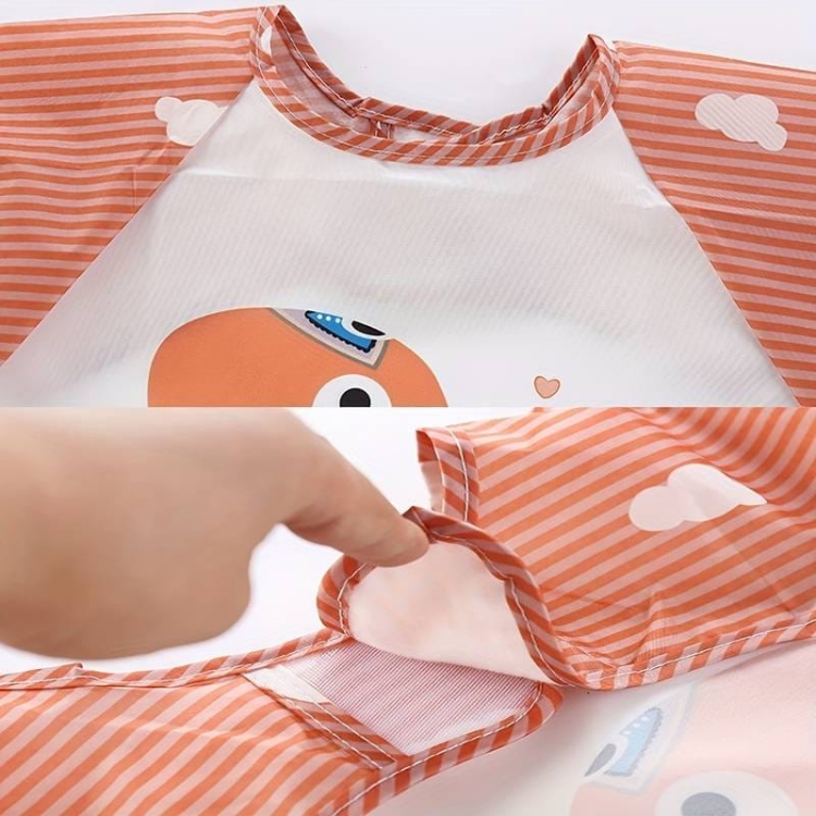 Baveta impermeabila cu maneci lungi - model dino