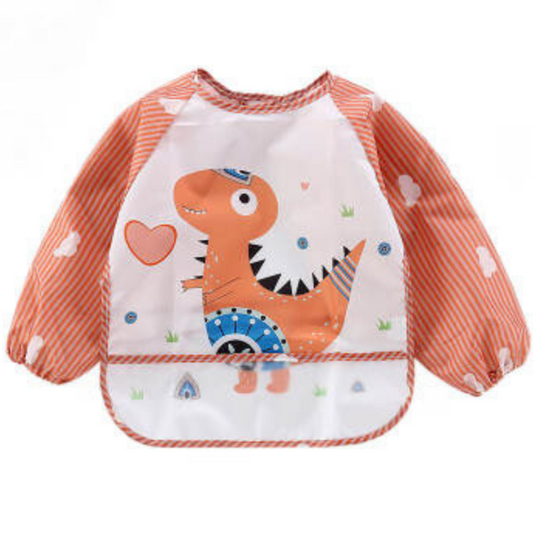 Baveta impermeabila cu maneci lungi - model dino