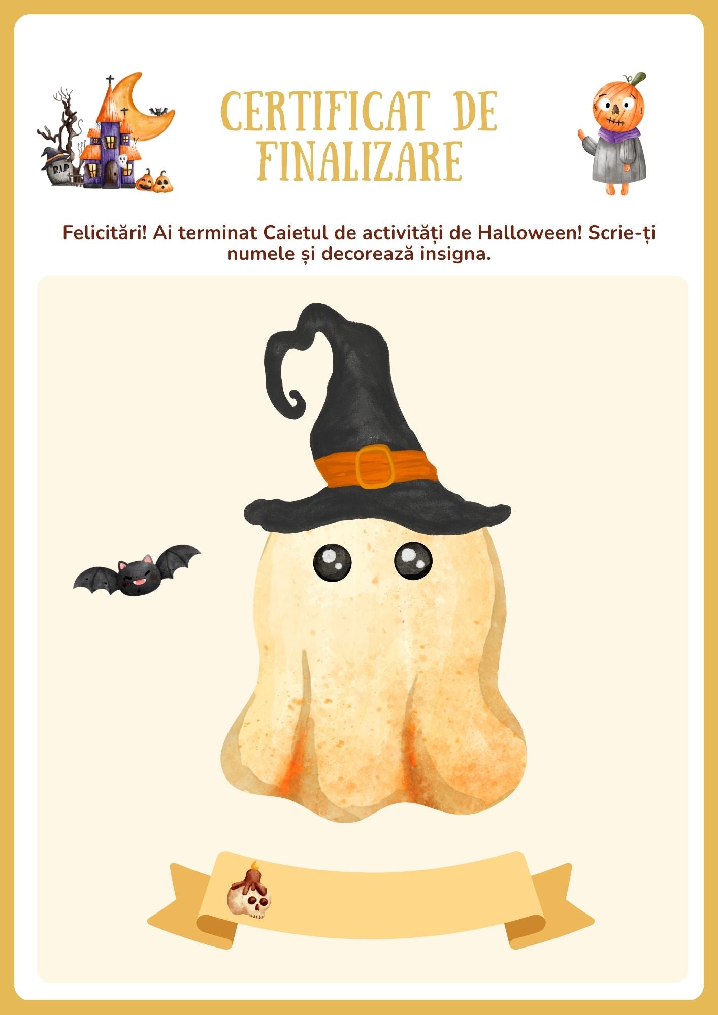 Halloween, Caiet de activitati pentru copii, 4+, 21 pagini pdf