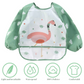 Baveta impermeabila cu maneci lungi - model flamingo