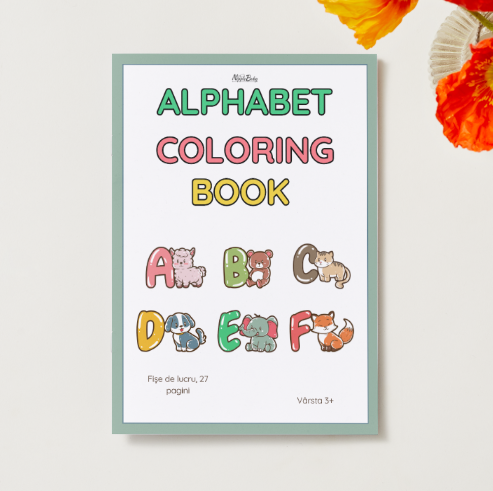 Alphabet Coloring Booklet, 27 fise de lucru, varsta 3 ani