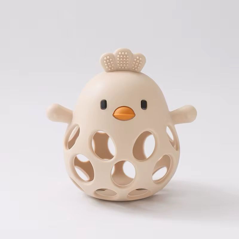 Jucarie dentitie NippleBaby,culoare crem