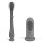 Set periuta de dinti si degetar pentru igiena dentara , Culoare gri