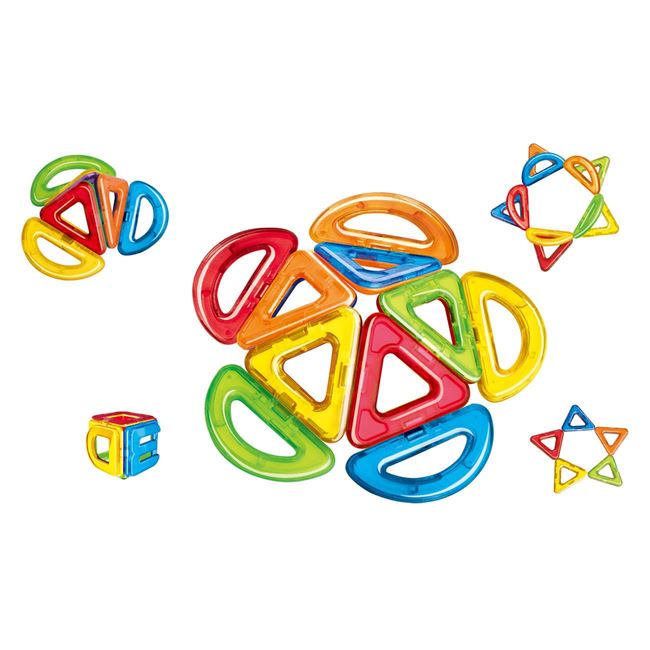 Set inteligent de constructie magnetic cu 10 piese colorate, NippleBaby